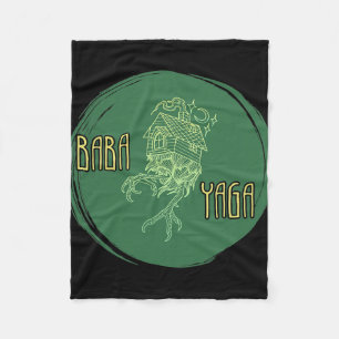 Baba Yaga Russisch sprookjeshuis op kippenpoten Fleece Deken