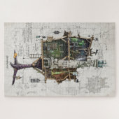 Baba Yaga's kippenpotige hut legpuzzel (Horizontaal)