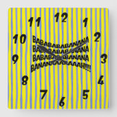 Babababanana Minions Vierkante Klok (Voorkant)