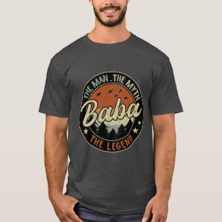 Babahe Manhe Mythhe Legend Vintage Vaderdag ret T-shirt