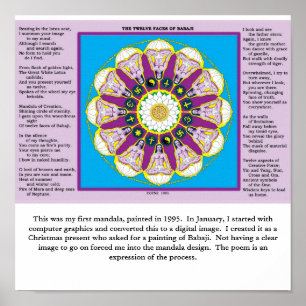 BABAJI MANDALA MET POEM POSTER