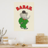 Babar de olifant poster (Keuken)