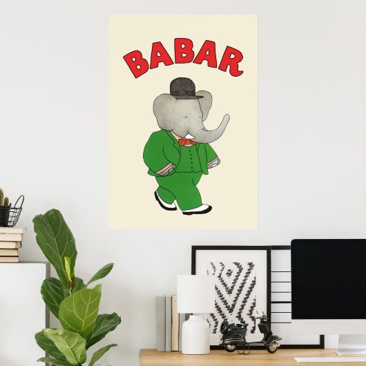 Babar de olifant poster (Thuiskantoor)