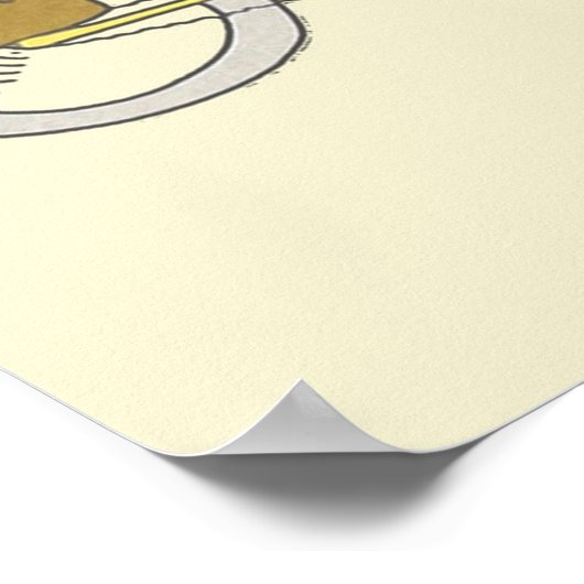 Babar rijdt met een fiets poster (Hoek)