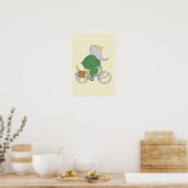 Babar rijdt met een fiets poster (Keuken)