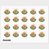 Baba's 1e Halloween Upload Foto Bewerkbare Tekst Ronde Sticker (Vel)