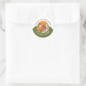 Baba's 1e Halloween Upload Foto Bewerkbare Tekst Ronde Sticker (Tas)