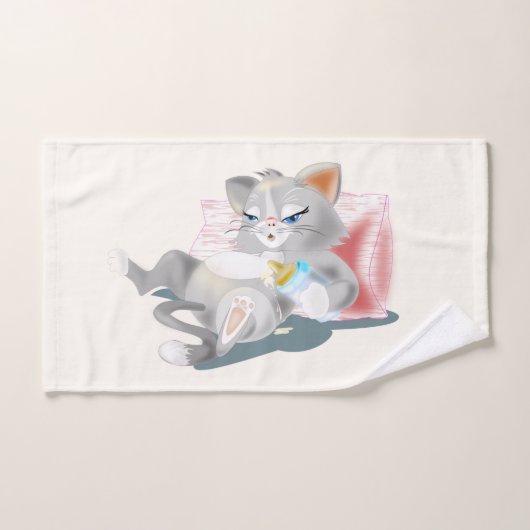 Babay Kitten Bath Towel Set - Aangepaste kleuren Bad Handdoek (Handdoek)