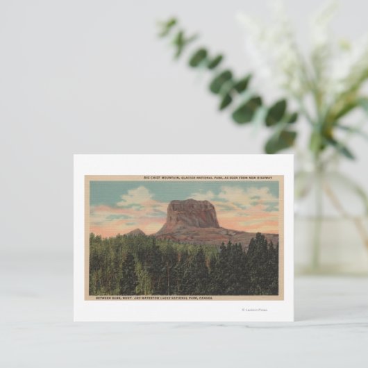 Babb, MT - Uitzicht van Big Chief Mountain uit Hwy Briefkaart (Staand voorkant)