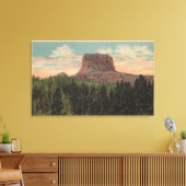 Babb, MT - Uitzicht van Big Chief Mountain uit Hwy Canvas Afdruk (Insitu (Woonkamer))