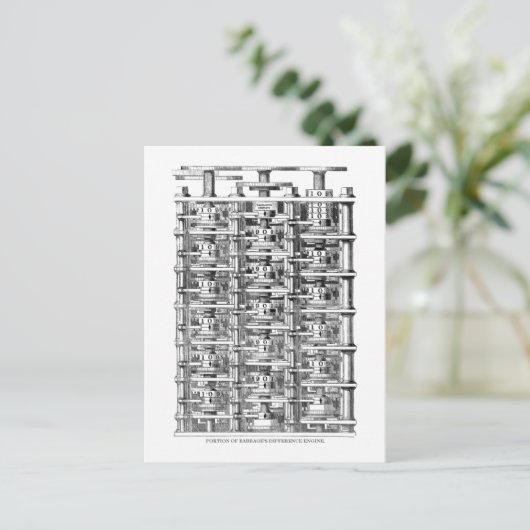 Babbage Difference Engine Briefkaart (Staand voorkant)