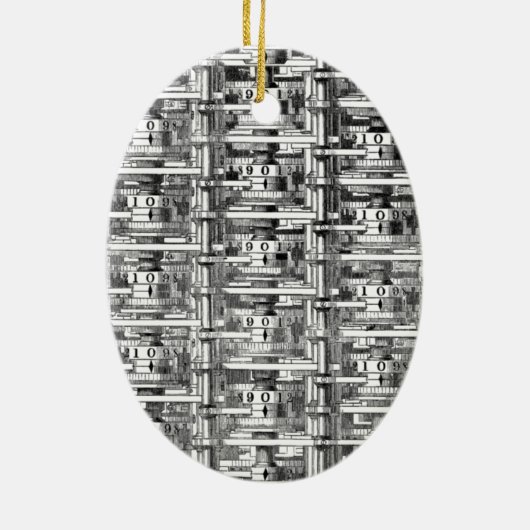 Babbage Difference Engine Keramisch Ornament (Achterkant)