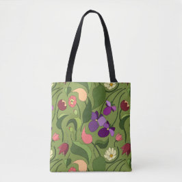 babbelende bloemen tote bag