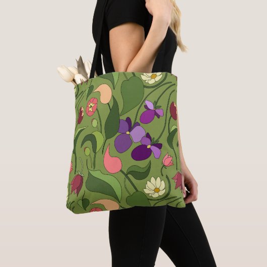 babbelende bloemen tote bag (Dichtbij)