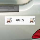 babbelglas, praatbierglas, HALLO Bumpersticker (Op auto)