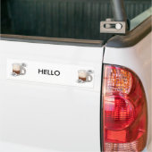babbelglas, praatbierglas, HALLO Bumpersticker (Op Truck)