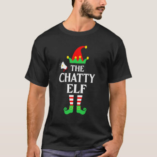 Babbelse Elf Overeenkomstige Familie Groep Kerstfe T-shirt