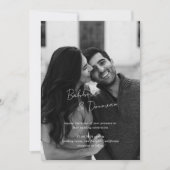 Babbette minimalistische foto moderne bruiloft kaart (Voorkant)