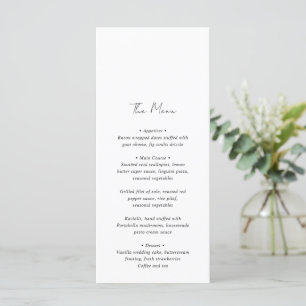 Babbette minimalistische moderne bruiloft menu