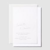 Babbette minimalistische moderne bruiloft vellum uitnodigingen (Offset)