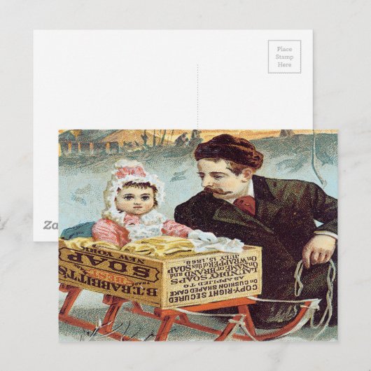 Babbitt's zeeppoeder briefkaart (Voorkant / Achterkant)