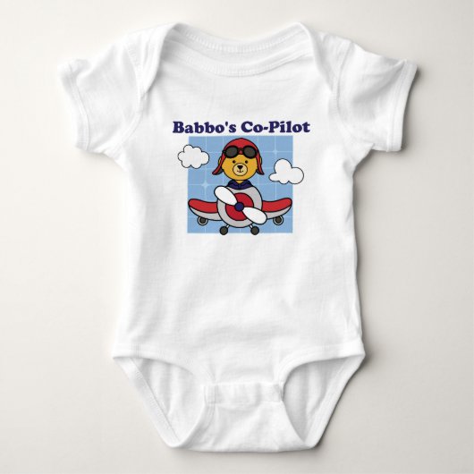 Babbo's Kleine Co-Piloot - Lief Vliegtuig Romper (Voorkant)