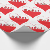 Babci Poland Heart Cadeaupapier (Hoek)