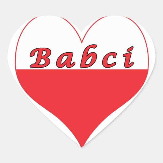 Babci Poland Heart Hart Sticker (Voorkant)
