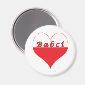 Babci Poland Heart Magneet (Voorkant / Achterkant)
