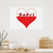 Babci Poland Heart Poster (Keuken)