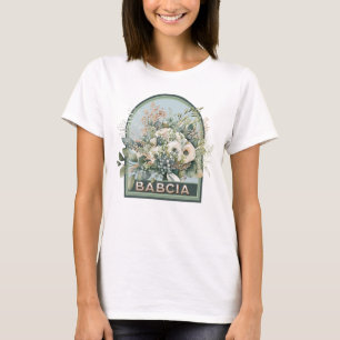Babcia  Bloemen Grootmoeder T-shirt