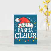 Babcia Claus Funny Xmas Christmas Grandma Holiday  Kaart (Gele Bloem)