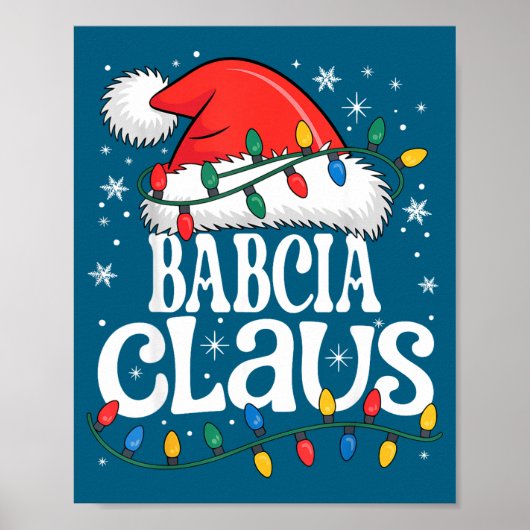Babcia Claus Funny Xmas Christmas Grandma Holiday  Poster (Voorkant)