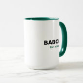 "Babcia Est. Jaar" - Het perfecte oma cadeau Mok (Voorkant rechts)