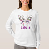 Babcia Personalized Butterfly T-shirt (Voorkant)