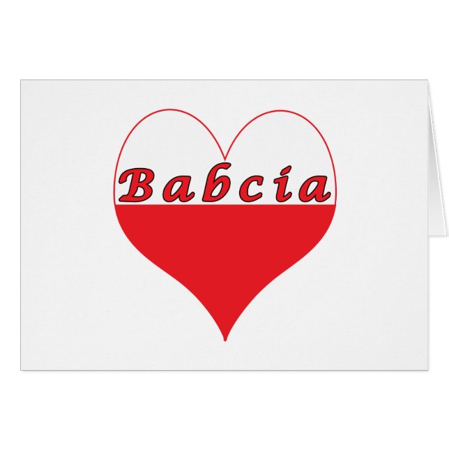 Babcia Poland Heart (Voorkant Horizontaal)