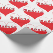 Babcia Poland Heart Cadeaupapier (Hoek)