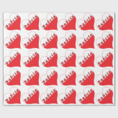 Babcia Poland Heart Cadeaupapier (Vlak)