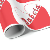Babcia Poland Heart Cadeaupapier (Rol Hoek)
