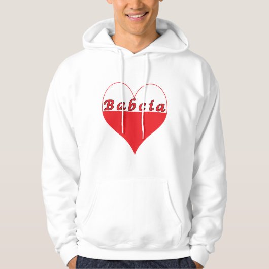 Babcia Poland Heart Hoodie (Voorkant)