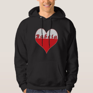 Babcia Poland Heart Hoodie
