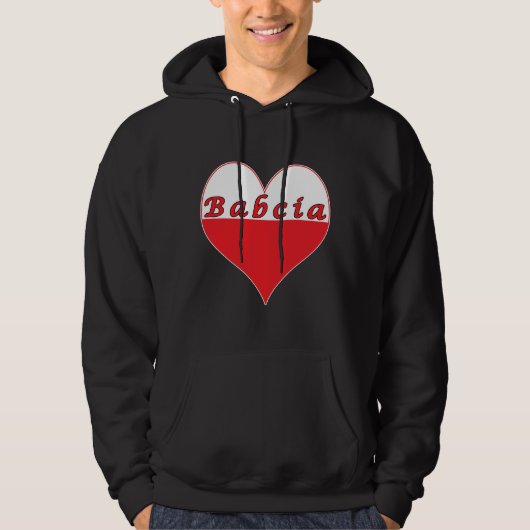 Babcia Poland Heart Hoodie (Voorkant)