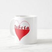 Babcia Poland Heart Koffiemok (Voorkant links)