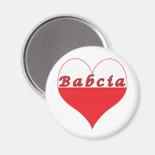 Babcia Poland Heart Magneet (Voorkant / Achterkant)