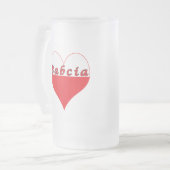 Babcia Poland Heart Matglas Bierpul (Voorkant links)