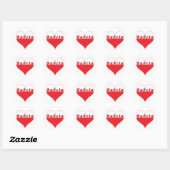 Babcia Poland Heart Ronde Sticker (Vel)