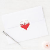 Babcia Poland Heart Ronde Sticker (Envelop)