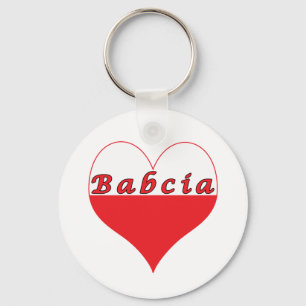 Babcia Poland Heart Sleutelhanger