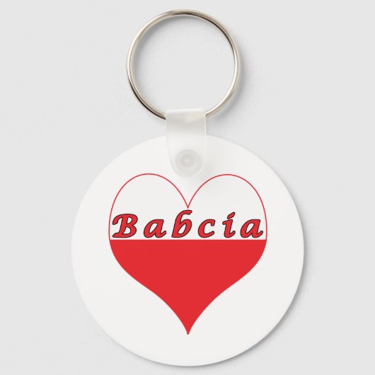 Babcia Poland Heart Sleutelhanger (Voorkant)