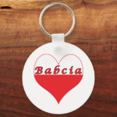 Babcia Poland Heart Sleutelhanger (Voorkant)
